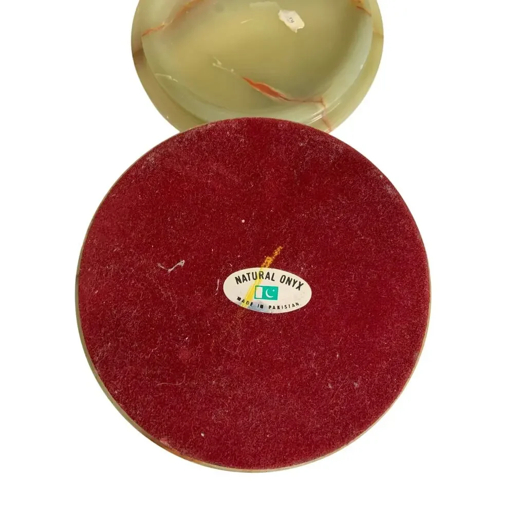Vintage Edna Hibel Gallery Onyx Trinket Jewelry Box With Lid Mother And Child
